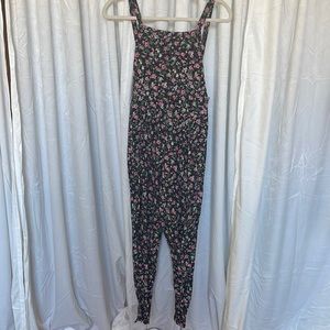 Floral open back jumpsuit